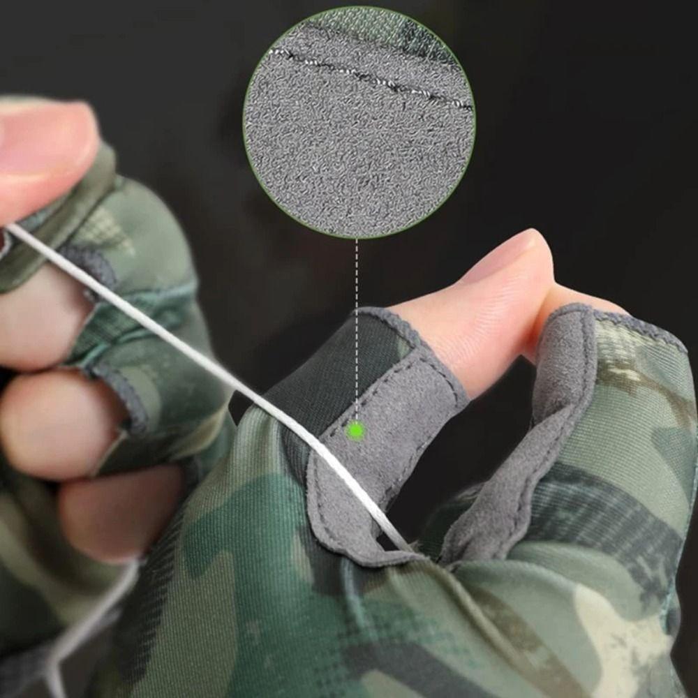 Sweat-absorbent Men Cycling Gloves Elastic Fingerless Gloves New Fishing Gloves