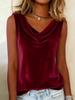 2026 European & American Plus Size Velvet High-Neck Sleeveless Women's Top