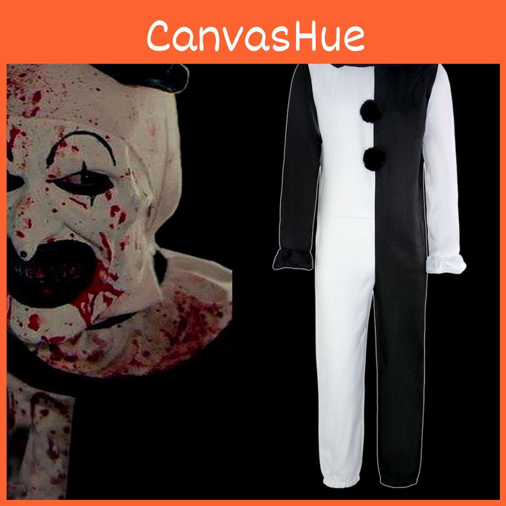 Terrifier Halloween Cosplay Clown Horror Role Play Adult Bodysuit Party Costume