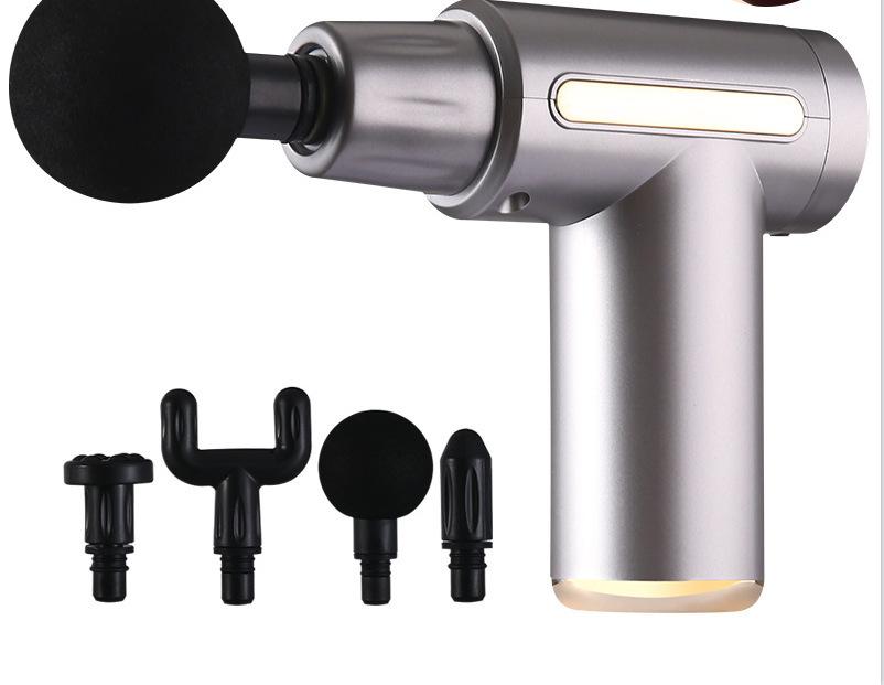 Mini Massage Gun Diepe Spier Trillingen Relief Pijn Relax Fitnessapparatuur Ruisonderdrukking Ontwerp 4 Massage Heads Massager
