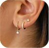 Zircon Stud Earrings - Multi-Piercing Trendy Set for Women