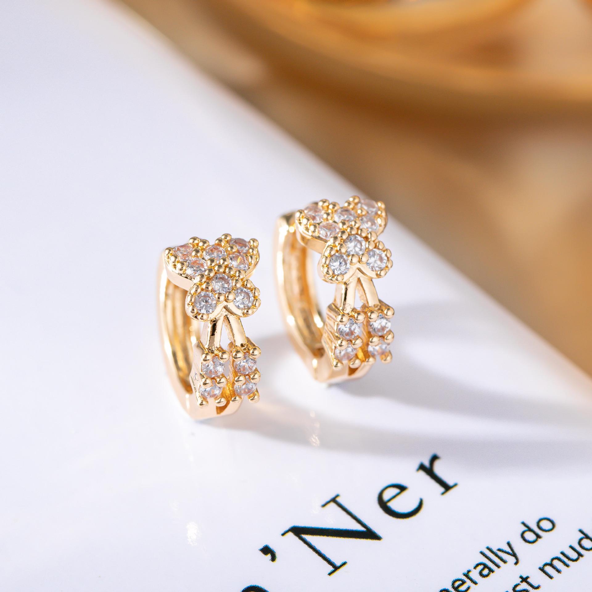 Korean-Japanese Light Luxury Butterfly Ear Cuff: Versatile Zirconia Earrings