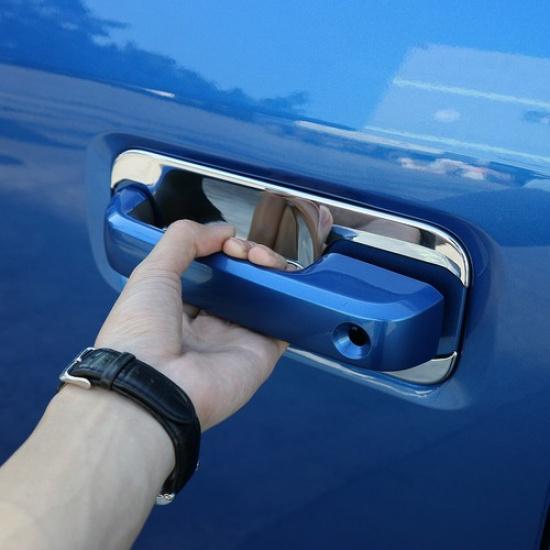 Exterior Door Handle Bowl Trim Cover Decor for Ford F-150 F150 2014- Chrome