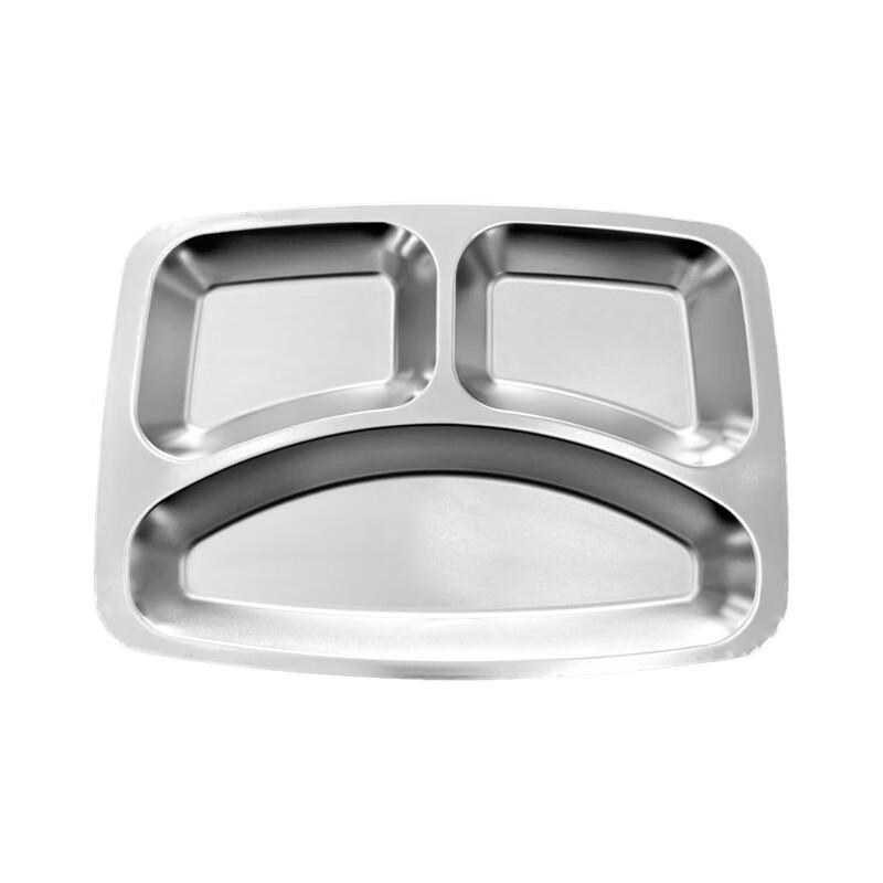 Stainless Steel 3-Compartment Deep Meal Tray