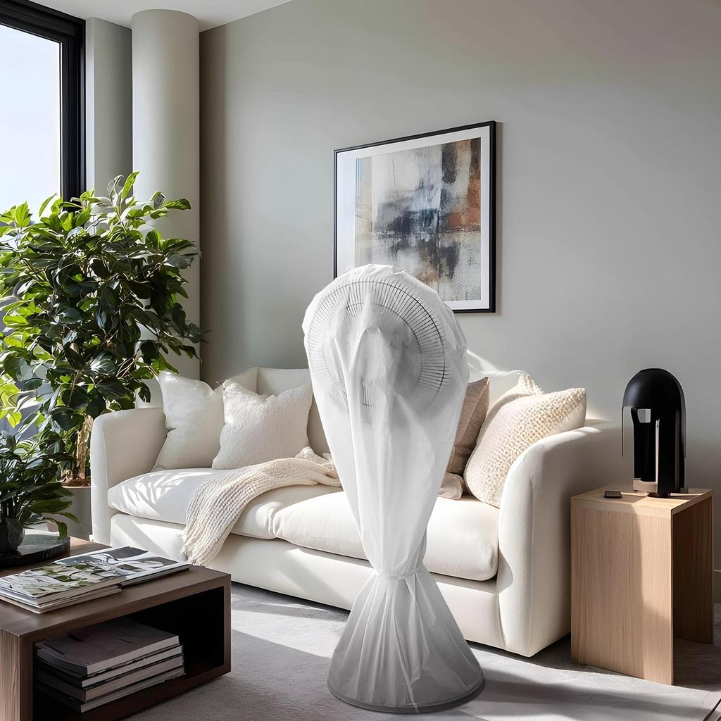 PVC Tower Fan Cover Waterproof Floor Fan Dust Covers Dustproof Standing Pedestal Protector Case Durable Fit Dust Cover 2 sizes