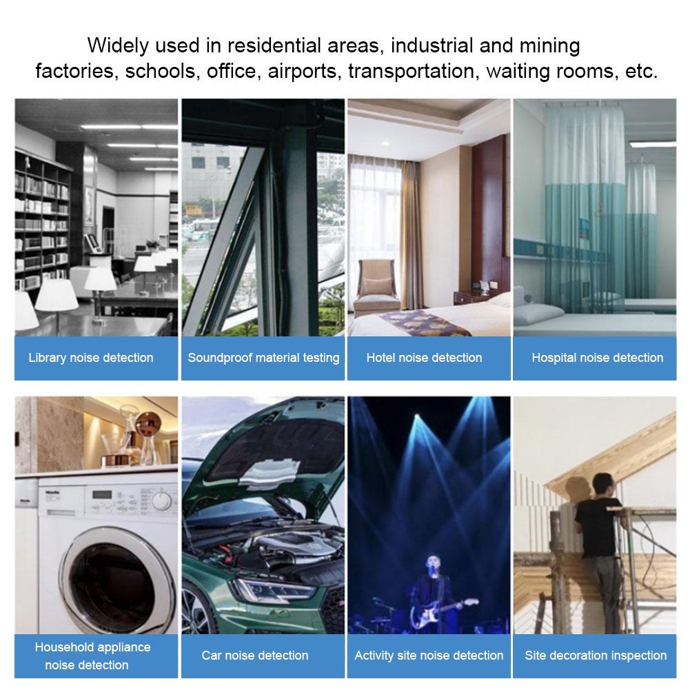Handheld LCD Digital Sound Level Decibel Meter 30-130dBA Pressure Tester USB Noise Measurement