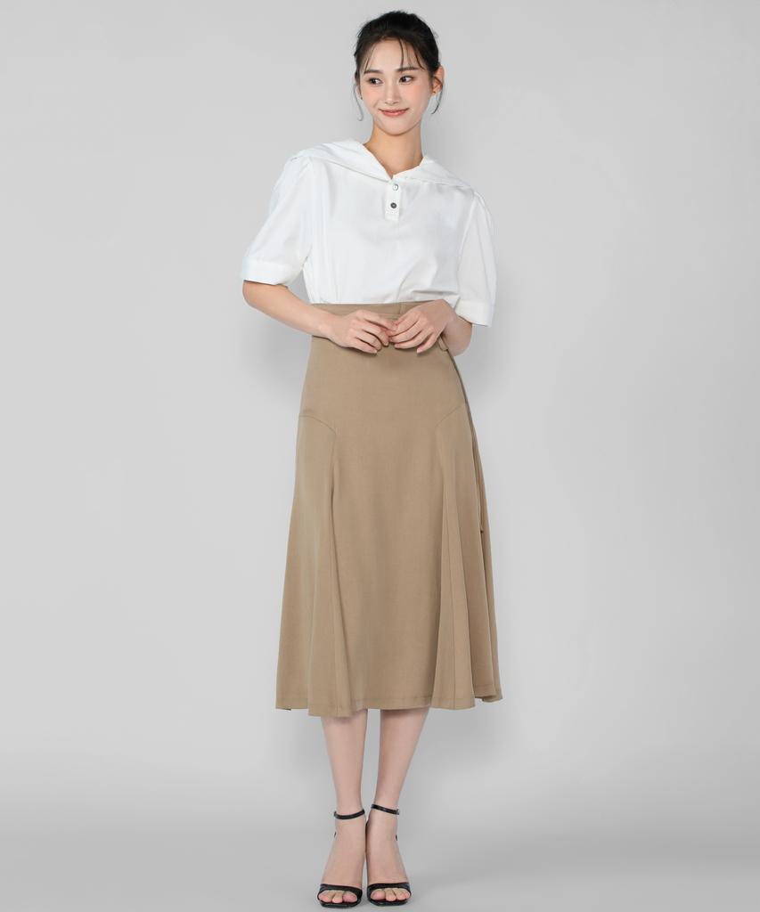 HYEYEONG KIM Cotton Hooded Short Sleeve Blouse-White