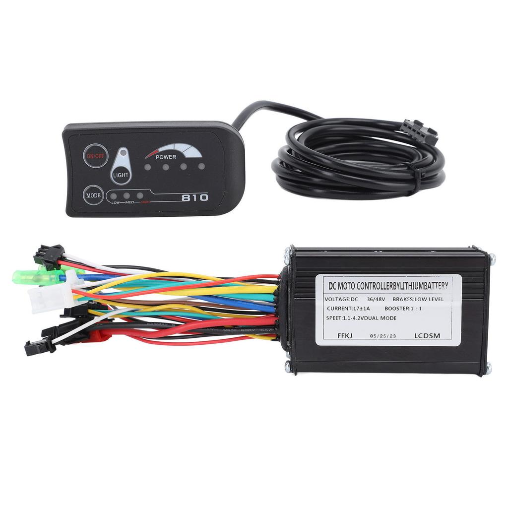 Electric Bike Conversion Kit Electric Bike Controller with Panel Triple Mode 17A Controller S810 Panel 250W 350W
