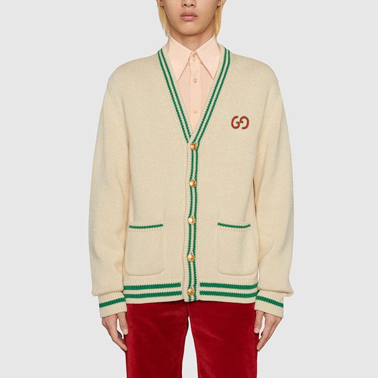 GUCCI Pre Owned 2010s Pineapple embroidery Cardigan 683098-XKB73-9750