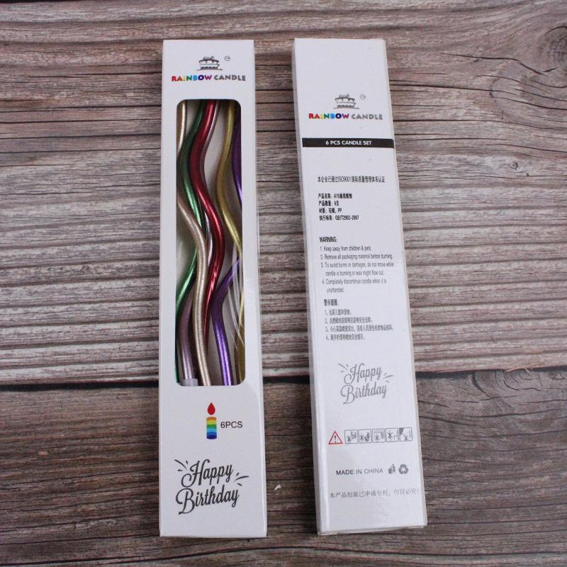 

Birthday Cake Candles Curve Thread Candle Gold Plated Curve Candle Boxed Candle A15 Curve Rose Gold Boxed Candle