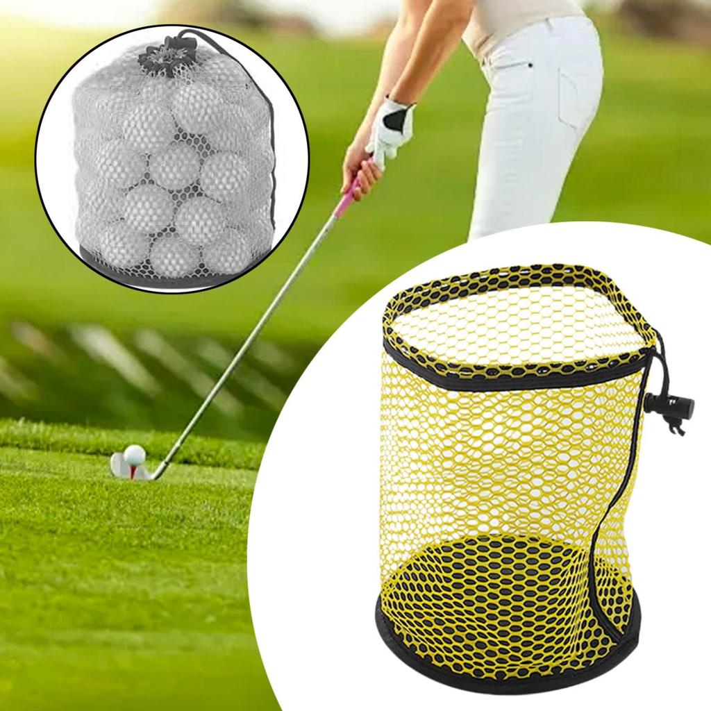 Portable Golf Ball Net Bag Durable Polyester Storage Sack Breathable Mesh Design for Outdoor Travel and Golf Equipment
