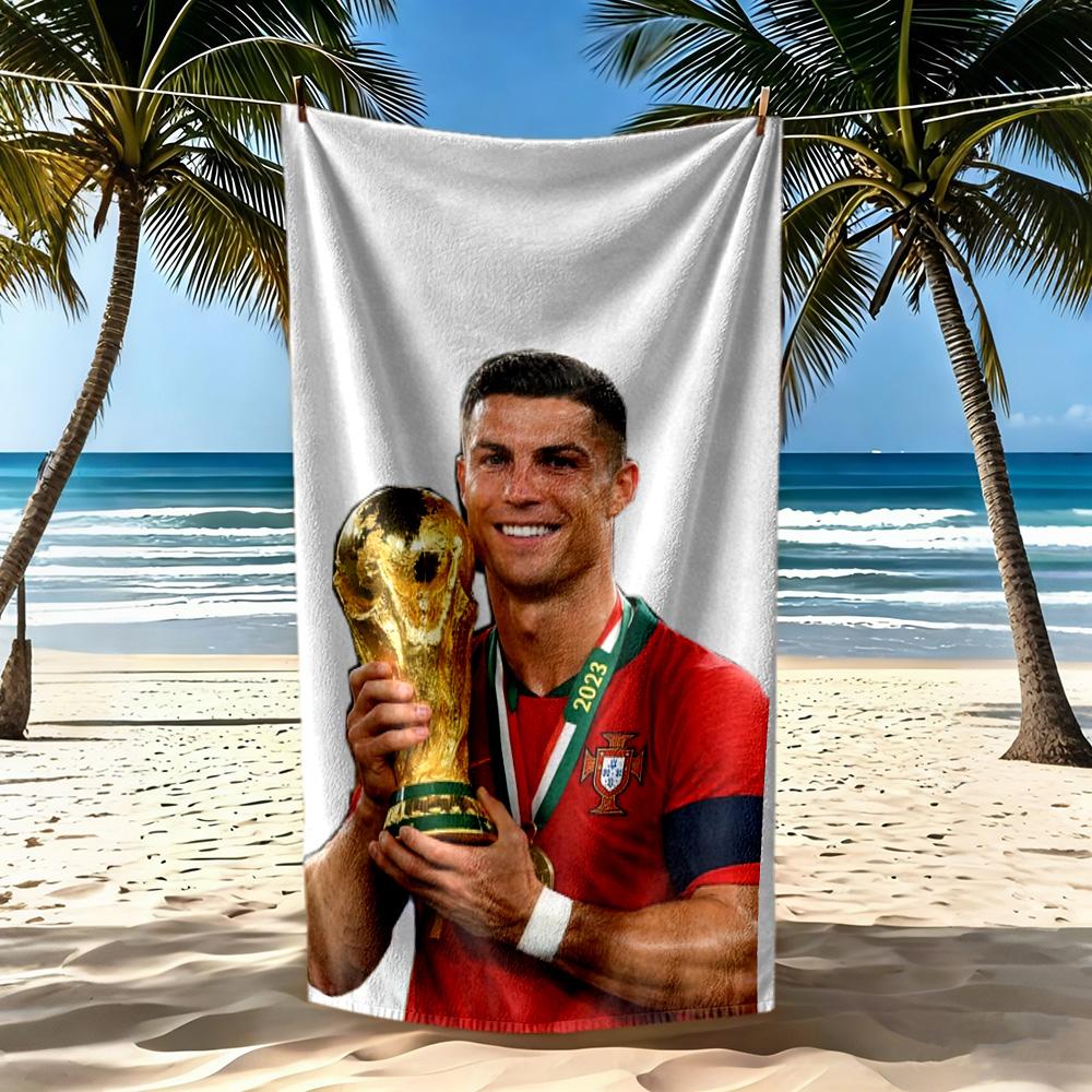 Cristiano Ronaldo Beach Towel Super Soft Microfiber Quickdry Fabric Comfortable Lightweight Perfect For Traveling Yoga Camping And Swimming