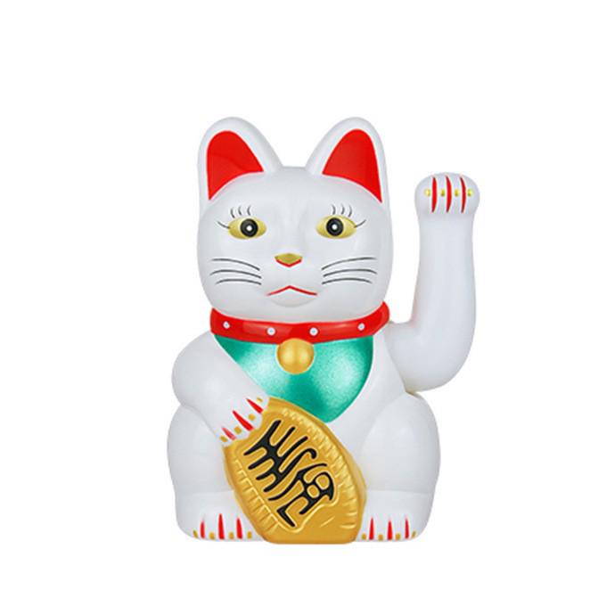 Mittlere Goldene Glückskatze Ornament: Winkende Hand Winkende Katze für Glück und Wohlstand