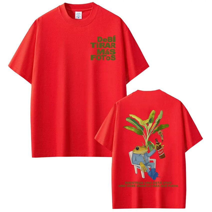 Summer Hot Highquality Sale Deb Tirar Ms Fotos Inspired TShirt Frog Beer Graphic Casual Streetwear Short Sleeve Tops
