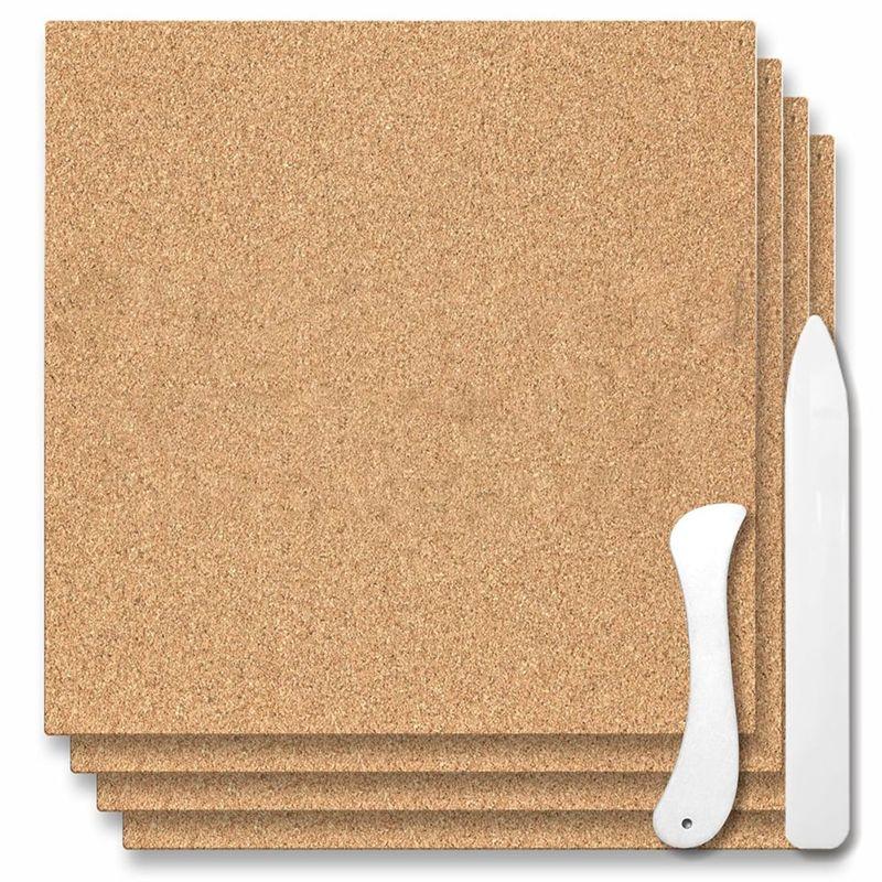 

ABJI-4PCS Stained Glass Supplies 12In X 12In, 1/2In Thick Heat Resistant Stained Glass Work Surface,Supplies To Protect Table