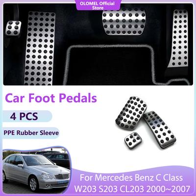 For Mercedes Benz C Class W203 S203 CL203 2000~2007 Quality Car Restfoot Gas Pedals Brake Non-slip No Drilling Covers Accessorie