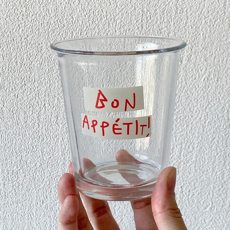 350ML Home Daily Water Cup Cafe American Iced Latte Coffee Cup Drink Juice Cold Drink Simple Classic Transparent Glass Cup