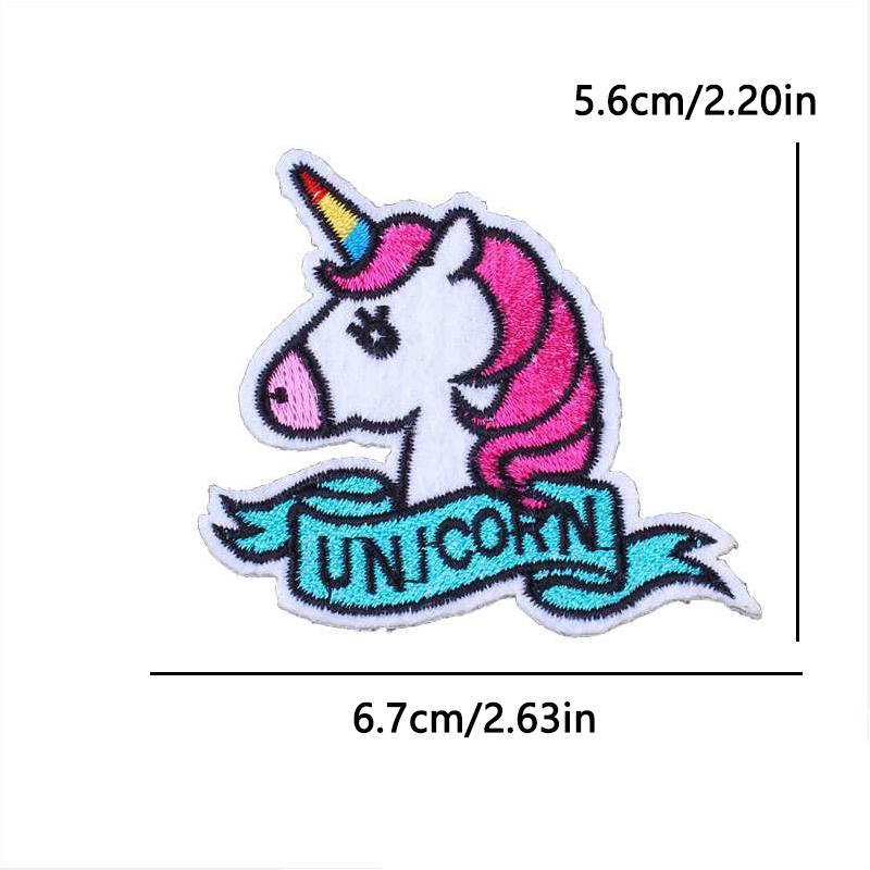 Fusible Iron On Patch Cute Animal Patch Embroidery with Cat Butterfly Dinosaur Fantasy Trio for Kids Vest Kawaii Story Decor