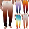 Herren Freizeit-Pyjamahose mit Taschen | Krawatte, Farbverlauf bedruckt, Leinwandbindung, lockere Passform elastischer Bund für Zuhause
