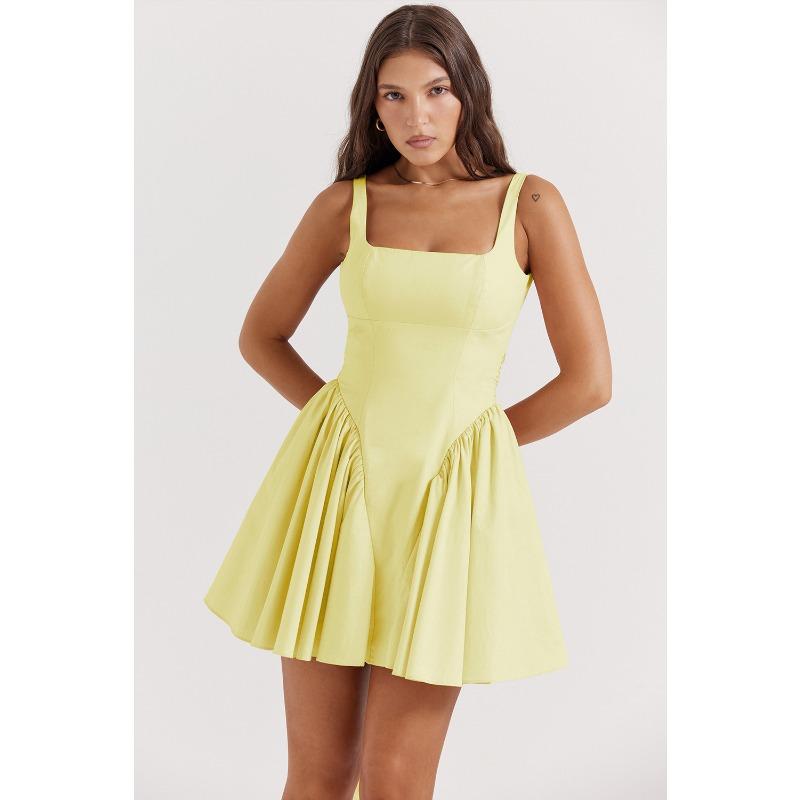 Damen Träger einfarbig Schleife abnehmbares Trägerkleid für Damen