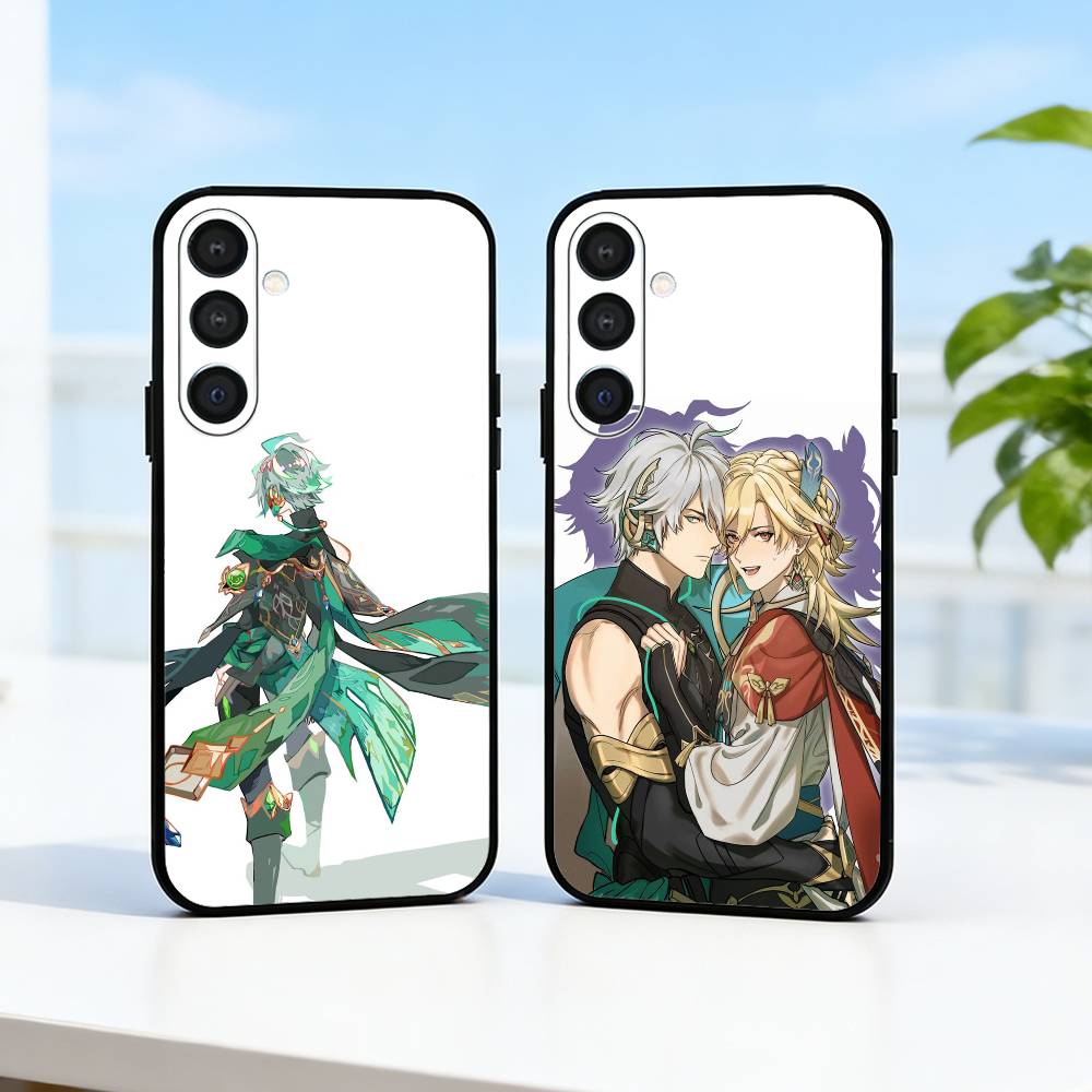 G-Genshin A-Alhaitham Phone Case For Samsung A73,72,71,53,52,51,22,91,80, Soft Black Cover