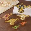 European Aladdin's Lamp Gold Retro Pattern Figurine: Classical Style Decorative Craft