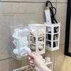 Hair Tool Organizer Wall Mounted Brushes Holder Punch-free Curling Iron Shelf Hair Straightener Storage Rack Bathroom Shelves