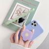 Ins Drip Glue Elegant Flower Air Cushion Mobile Phone Stand with Scalable Lazy Bracket For iPhone 17 Samsung Xiaomi phone Mount