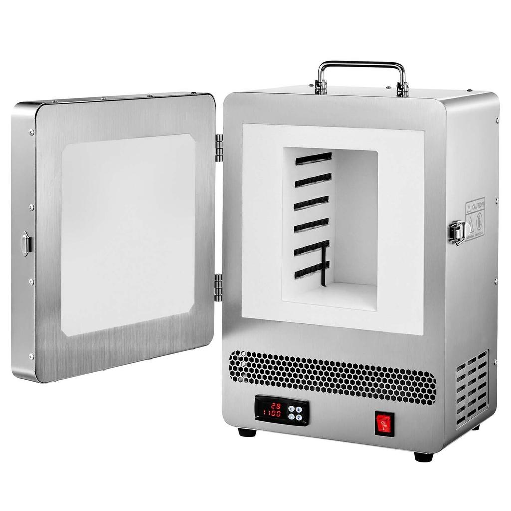 Electric Melting Furnace, 1650W Digital Melting Furnace, Electric Kiln with Max Temperature 2192/1200 for Lost-Wax Casting, Clay DIY, Metal Annealing,