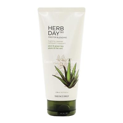 Herb Day Master Blending Facial Cleansing Foam Aloe, 170 ml, 3 pezzi