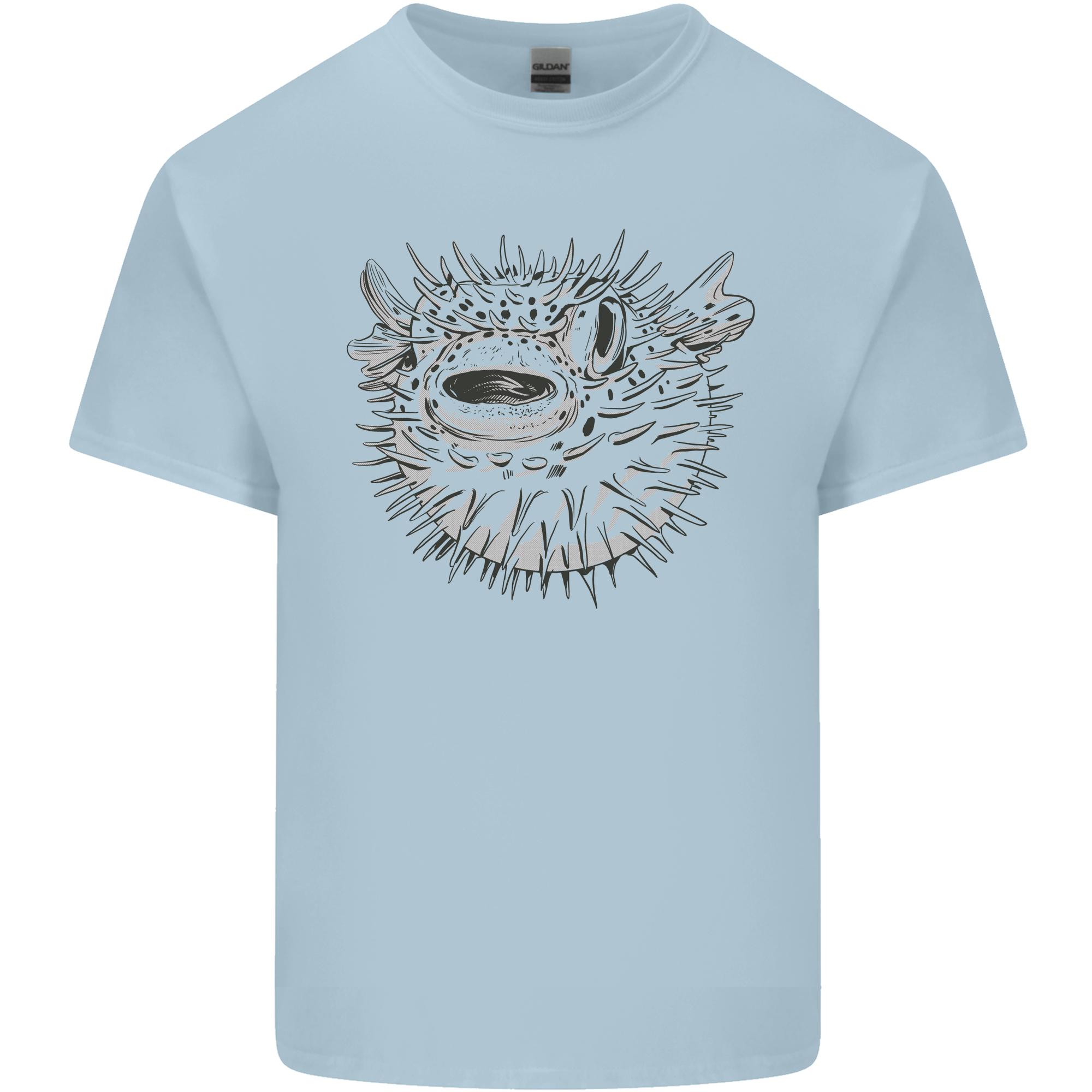A Pufferfish Puffer Illustration Unisexs Light Cotton TShirt S