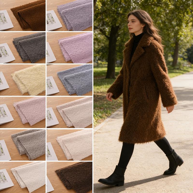 50*160cm Warm Plush Thicken Encryption Fabric 3cm Mohair Fabric DIY Coat Pillow Blanket Plush Toy Clothing Background Display