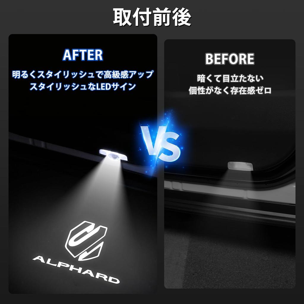 Kotesoto Toyota Alphard 40 Series Courtesy Lamp, Alphard 30 Series, LED Courtesy Light, Alphard40,