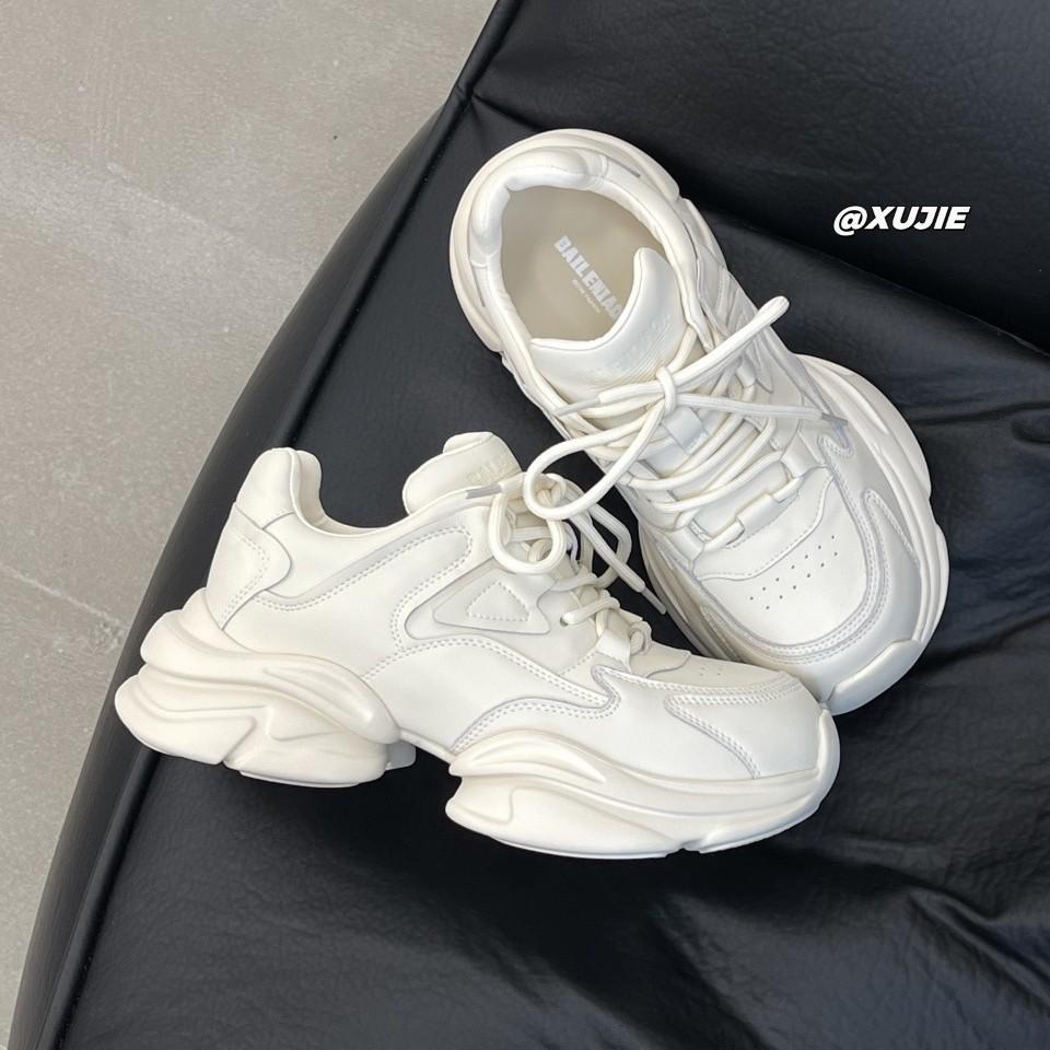 Thick-soled heightening dad shoes women 2025 spring and autumn new Internet celebrity horseshoe heel versatile niche design sports and leisure shoes