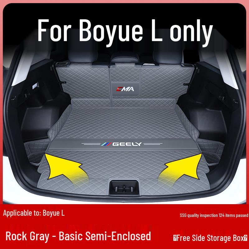Geely Boyue L 2024 Trunk Mat - Full Coverage Tail Box Interior Decor Fán