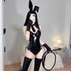 Bunny Girl Maid Clothes Apron Black Halloween Costume Open Chest Sexy Cosplay Reverse Bunny Exposed Shoulder Bow Tie Extremely Sexy Erotic Cute