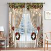2pcs - Luxury Christmas - Printed Curtains   Suitable for Home Decoration In Bedrooms and Living Rooms
