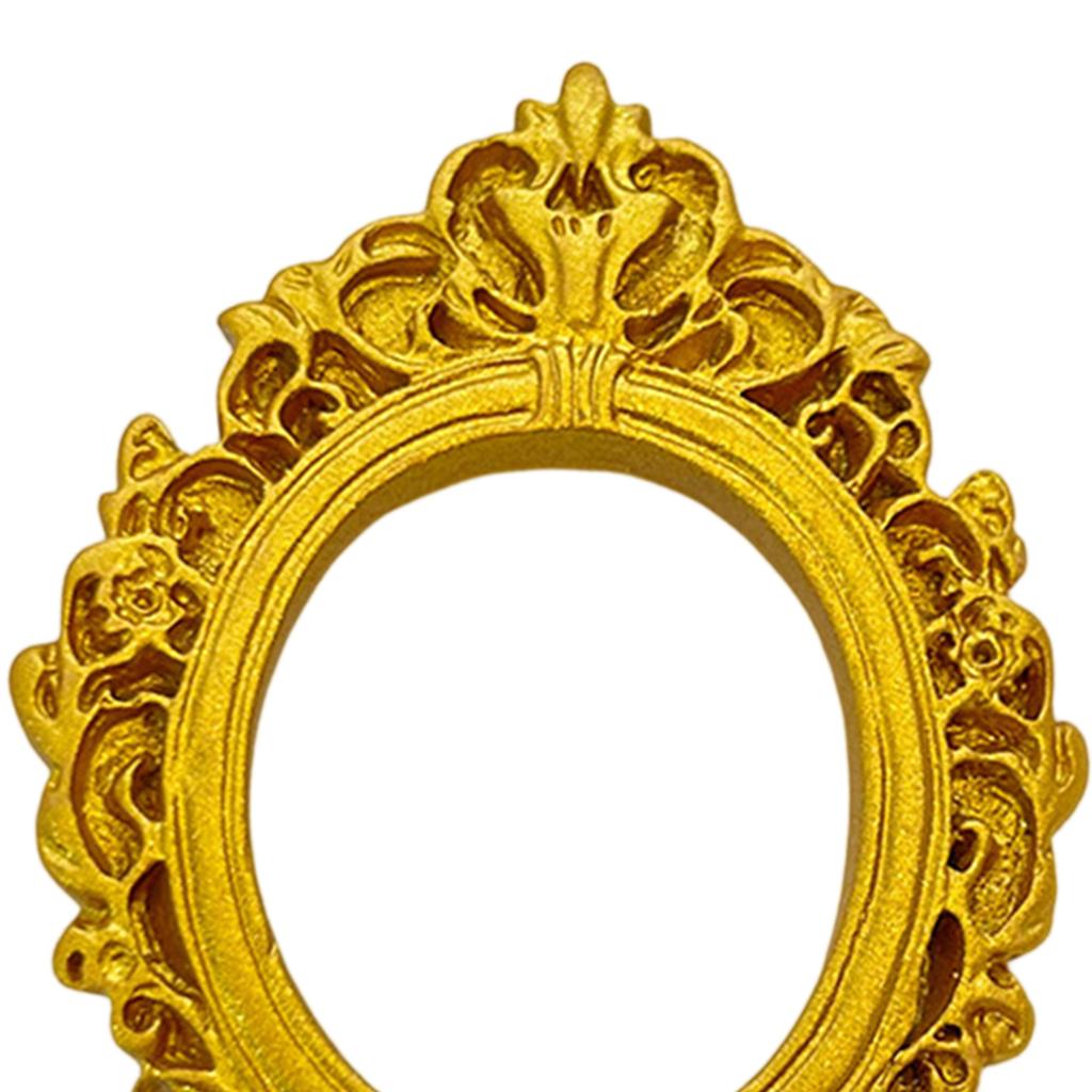 Pack of 10 Gold Small Baroque Style Picture Frames Vintage Mini Picture Frames for DIY Jewelry Display Holiday Photography Decor