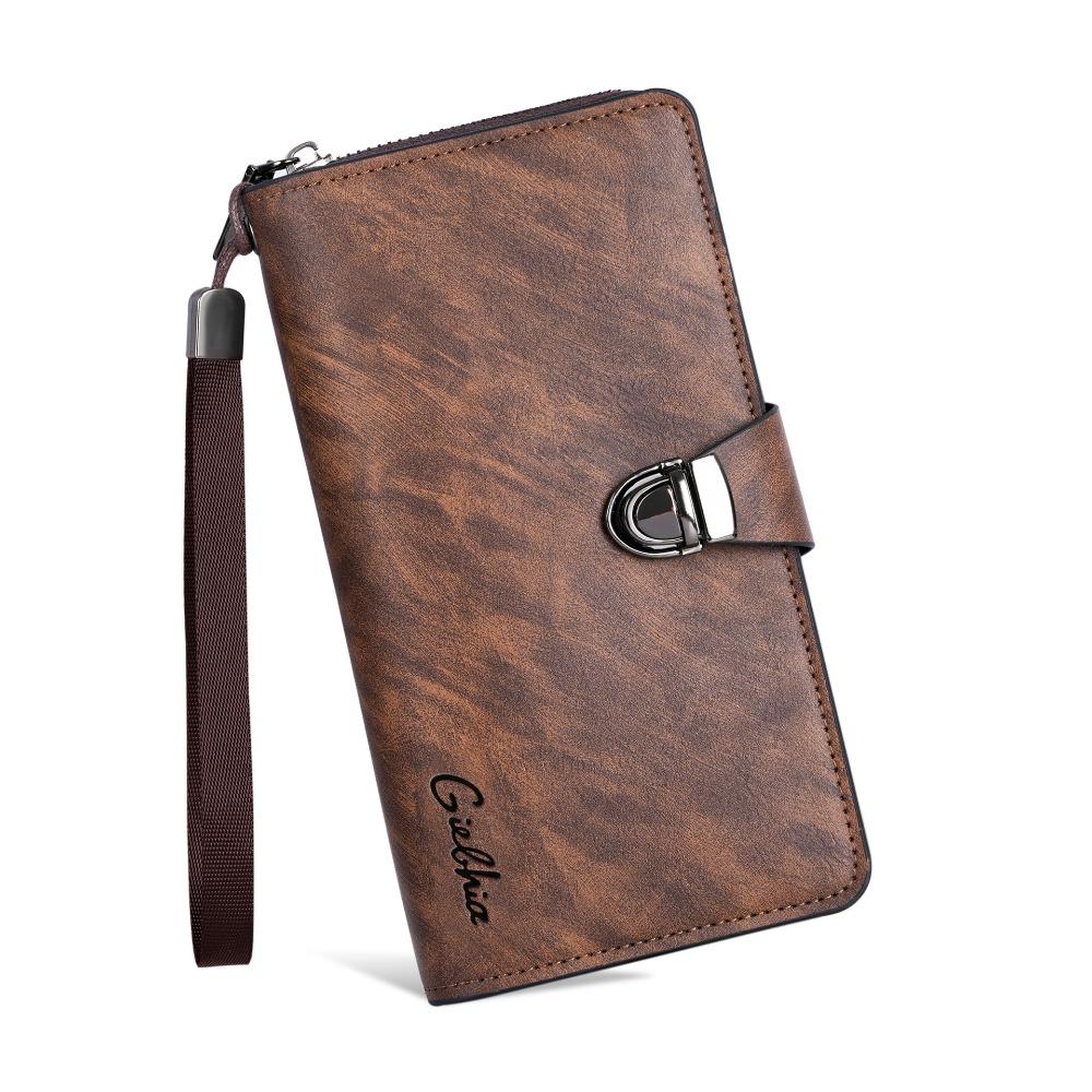 

Elegant Fashion Clutch Wallet Multiple Card Slots ID Card Holder Business Clutch Bag Gift for Men