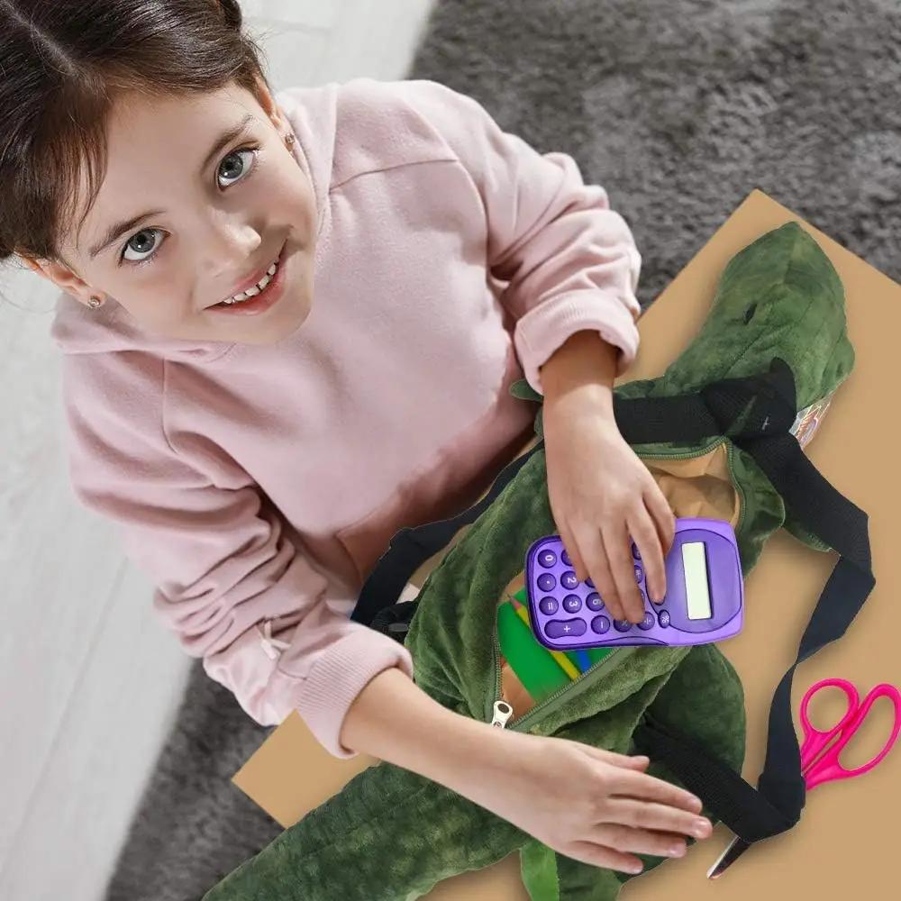 Plush T-Rex Backpack for Kids Dinosaur Bag for Kids with Adjustable Straps & Zipper Dino Costume Accessories for Boys Girls