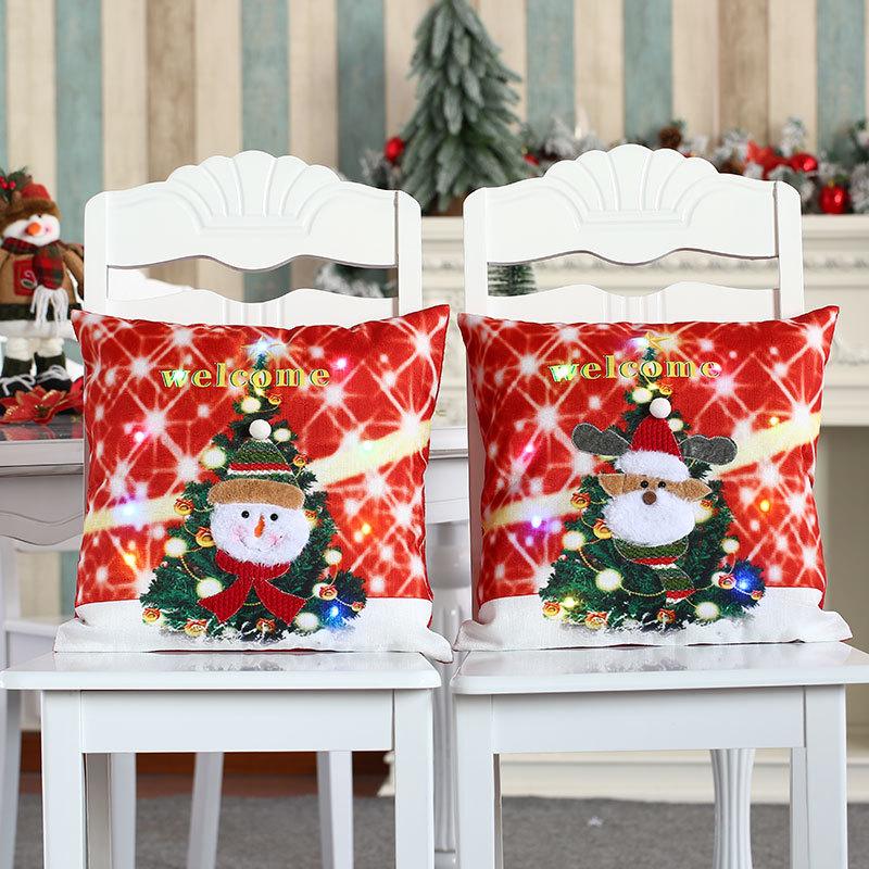 Weihnachtsglanz Kissenbezug Bestickte Kissen Ornamente Weihnachten Heimdeko Kissenbezug Geschenk