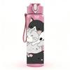 1PC Three Hugging Cats Art 750ml Color Plastic Sports Water Bottle Leakproof Flip Straw Lid Suitable for Sports Office Home Use