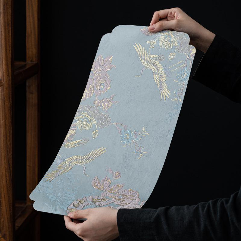 Chinese Style Waterproof Double-sided Dry Brocade Tea Mat Handmade Fabric Retro Teapot Table Mat Cup Mat Tea Table Cloth New