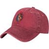 Fire Water Saxophone Graphic Washed Baseball Cap Premium Cotton Adjustable Dad Hat for Unisex