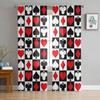 Black Poker Flowers Tulle Curtains Elegant Sheer Drapes for Bedroom Living Room Kitchen Decor