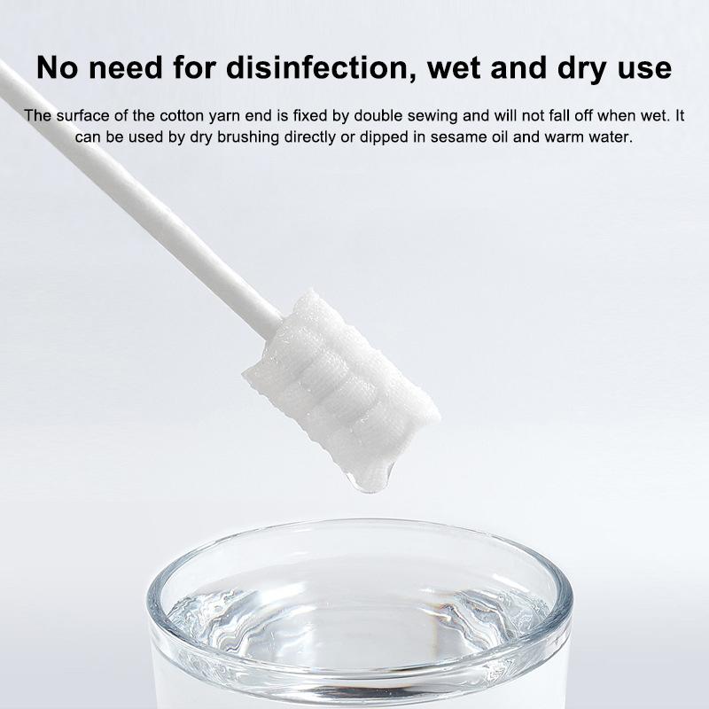 30 Adet/Kutu Bebek Dil Temizleyici Tek Kullanımlık Gazlı Bez Diş Fırçası Kağıt Çubuk Ağız Temizleyici Fırça Yenidoğan Ağız Bakımı Çubuk Diş Bakımı