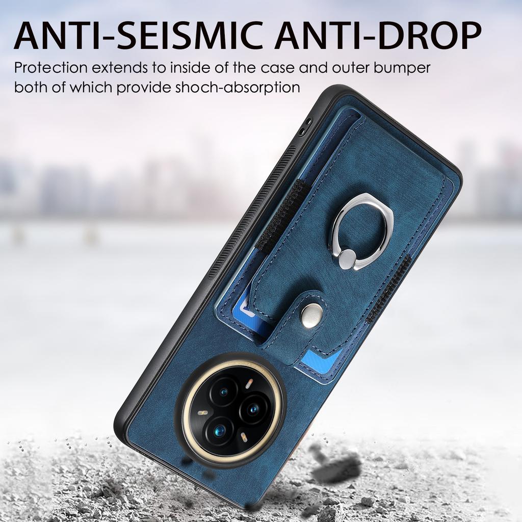 For Realme 14 Pro 5G Phone Case Leather Back Cover with Card Slots Kickstand