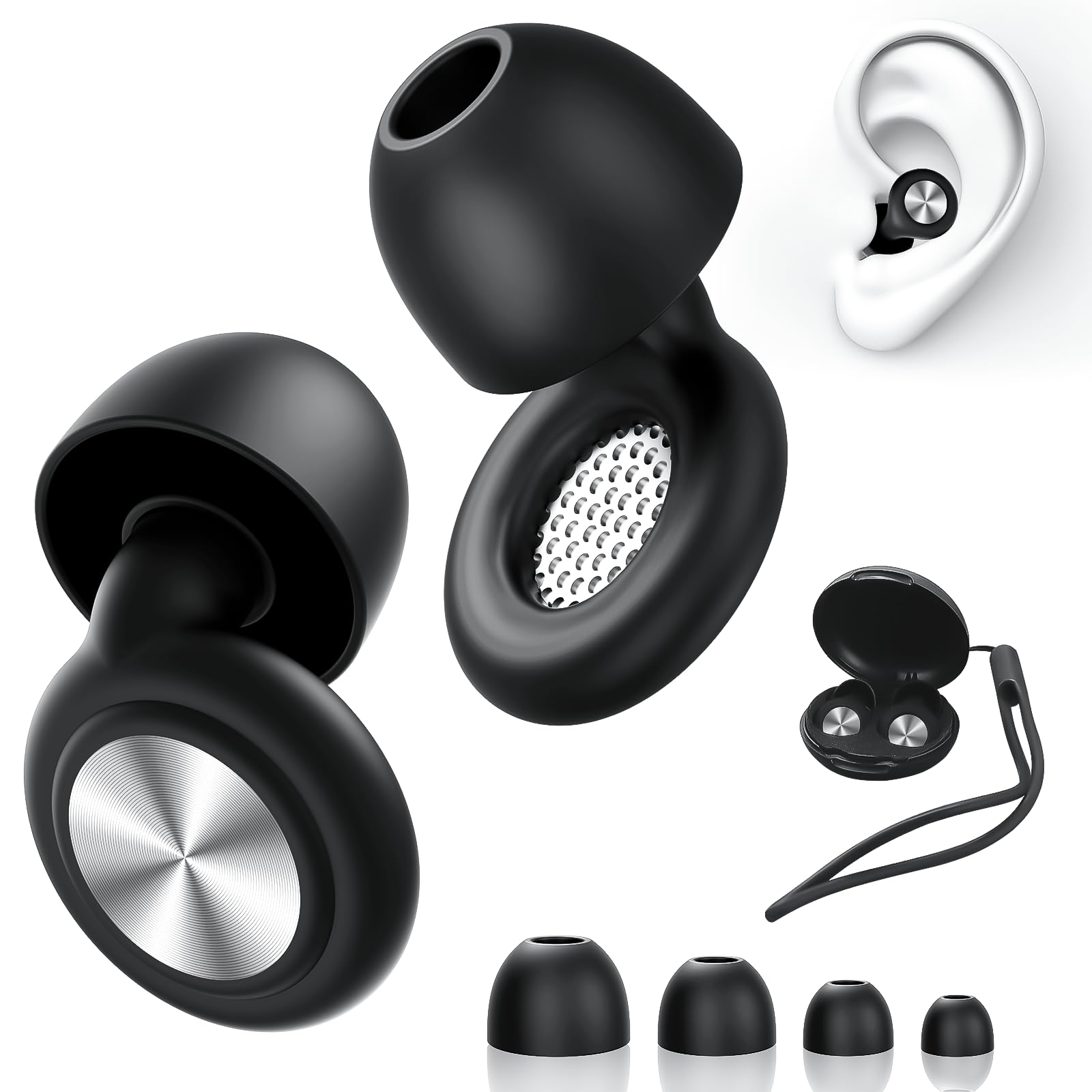 

Беруши для сна для Mimisen Complete Sound 55 дБ Шум для лучшего Предотвращает шум для живого и Включает хранение Слух Силиконовые Многоразовые [Новинка 2025]