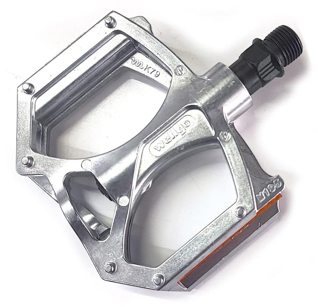 WELLGO Aluminum Flat Pedals, Thin Type M195, Silver [Parallel Import]