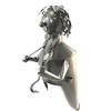 Les Trésors De Lily [N5490] - Bottle Holder 'Metal Sculpture' Violinist - 27. 5x9 Cm